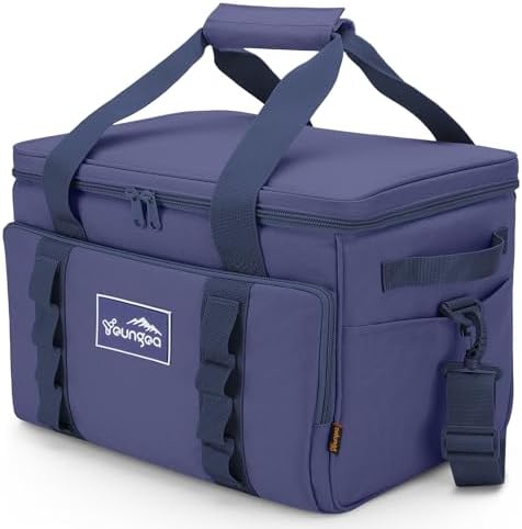 48 Can Insulated Soft Sided Collapsible Cooler Bag Ice Chest by YOUNGOA