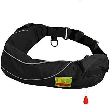 Top Safety Life Belt Pack with Whistle - Manual Inflatable Slim Waist Belt Life Vest Preserver PFD for Boating Fishing Sailing Kayaking Surfing Paddling Rafting Swimming - Adjustable Life Saving Vest by SafeMax