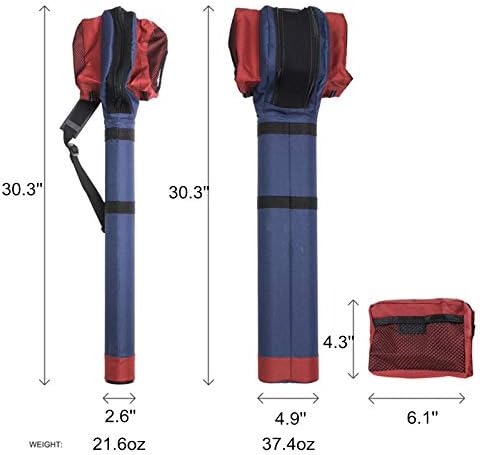 M MAXIMUMCATCH Maxcatch Fly Fishing Rod Case with Reel Pouch, Complete Rod Protection Bag, Single and Dual Rod Tube with Shoulder Strap - Image 2