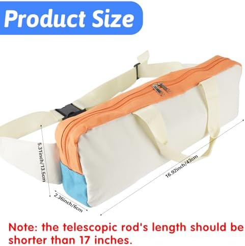 mouhike 17-inch Fishing Tackle Carrier Bag for Telescopic Rod Fishing Gear - Image 4