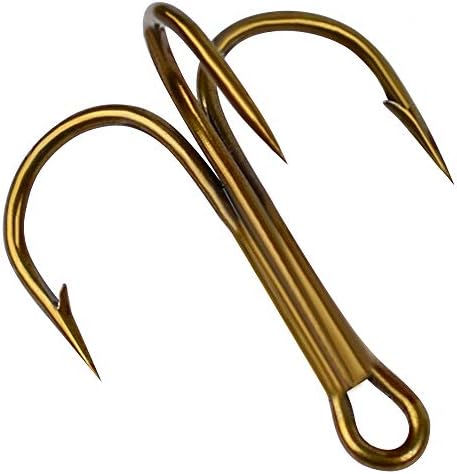 AMHDV 100pcs Treble Hooks Sharp Triple Hook for Freshwater Saltwater by AMHDV