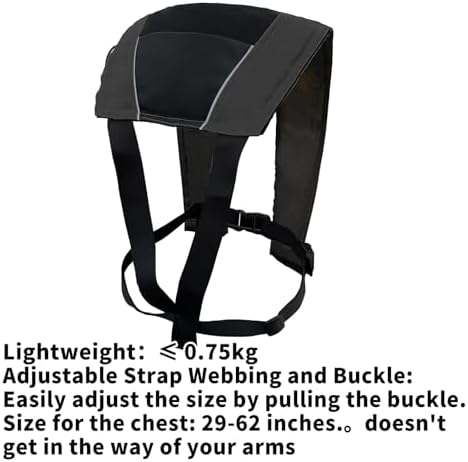 Manual Inflatable Life Jacket|Life Vest for Adults|PFD Low Profile|Supports up to 330 lbs(YSH700) - Image 6