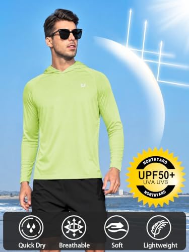 NORTHYARD Men's Sun Hoodie Long Sleeve Fishing Shirts UPF 50+ Rash Guard - Image 3