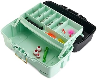 Plano Catch All One-Tray Tackle Box Kit, Black/Blue, Rust-Proof Brass Latch, Top-Access Tray with Deep Storage, Made in the USA, Portable Fishing Gear Storage Organizer - Image 4