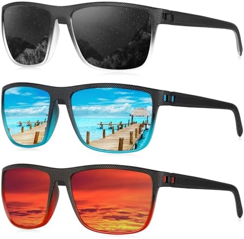 KALIYADI Polarized Sunglasses for Men, Lightweight Sun Glasses with UV Protection for Driving Fishing Golf by KALIYADI