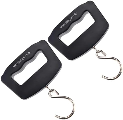 2pcs Portable Digital Fish Scale 40kg LCD, with Backlit 80lb Hanging by Toyvian