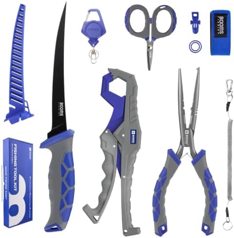 Booms Fishing Tool Kit Saltwater: 8pcs Fishing Gift for Men, XT02 by BoomsFishing