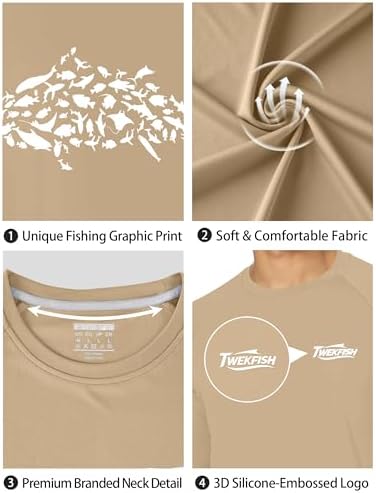 Men's Fishing Shirt Long Sleeve, UPF50+ UV Protection Sun Shirts, Quick Dry Graphic T Shirt for Running Hiking - Image 5