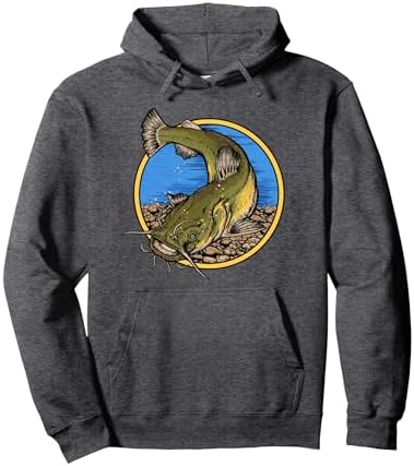 Flathead Catfish Fishing Pullover Hoodie by Unknown