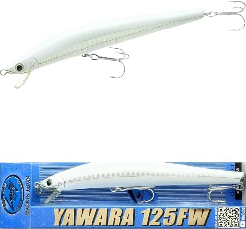 Lucky Craft FlashMinnow 125 YAWARA Saltwater Fishing Lure, Jerkbait for Halibut and Sea Bass, Long Casting Fishing Gear, Slow Sinking 5in 0.7oz, Tackle Box and Fish Accessories by LuckyCraftUSA