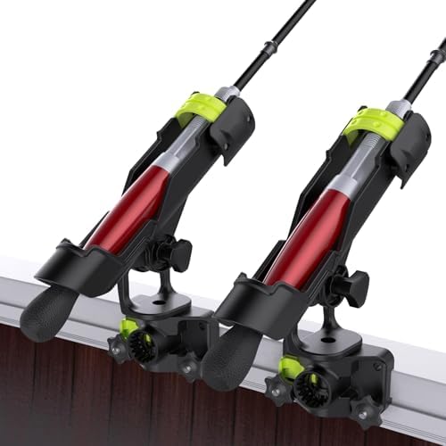Combo Mount Fishing Rod Holders - 360 Degree Adjustable Boat Rod Rack by Hikeen