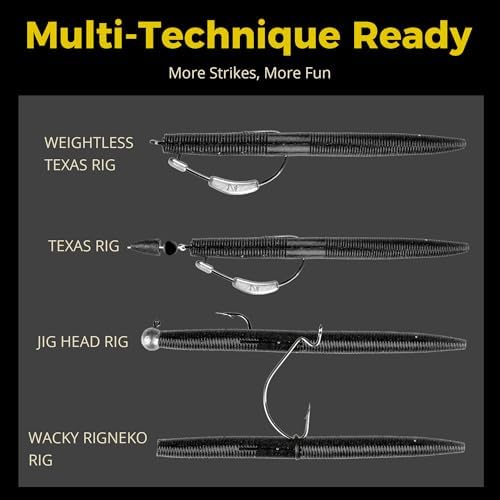 4"/5" Senko Worms Kit, Salt Impregnated Soft Plastic Lures - Image 4