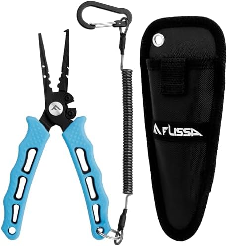 FLISSA 7-1/2 Inch Fishing Pliers, 420 Stainless Steel Fish Pliers by FLISSA