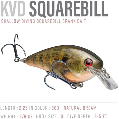 Strike King KVD 1.5 Hard Knock Fishing Lure, 3/8 oz, 3D Lifelike Eyes - Image 2