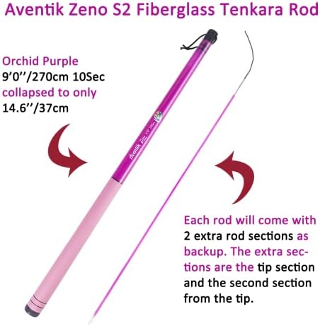 Aventik 9ft/10ft Zeno S2 Fiberglass 6:4 Tenkara Rod Kit for Anglers - Image 3