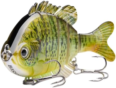 BASSDASH SwimPanfish Multi Jointed Bluegill Bass Fishing Lure Swimbaits by Bassdash