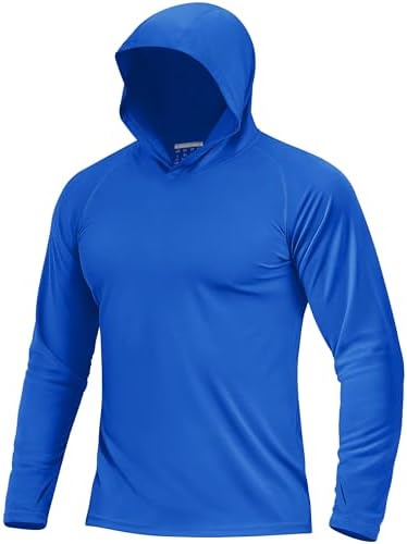Boladeci Men's UPF 50+ Sun Protection Lightweight Hoodie Shirts Long Sleeve Fishing Shirt SPF UV Hiking Swim by Boladeci
