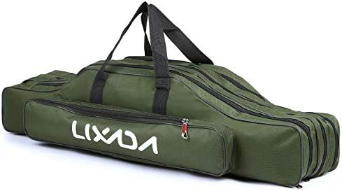 Lixada Fishing Rod Case - 3 Layers Oxford Bag, Portable Folding Carrier for Rods and Reels, Tackle Storage Travel Bag, 90cm/120cm/150cm Optional by WelconetoLixada