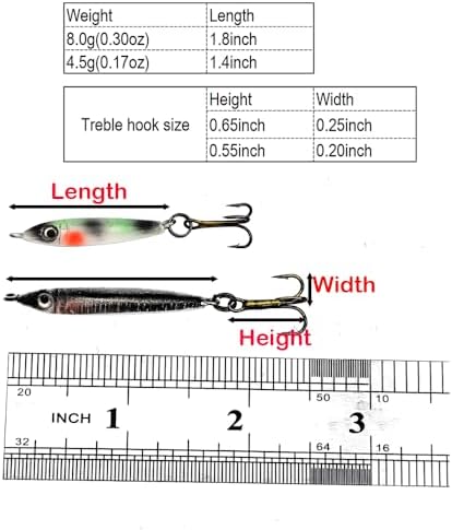 Ice Fishing Jigs Jig Head Fishing Bait Kit Winter Drop Water Metal Jig for Crappie, Panfish, Walleye, Bluegills and Other Species - Image 2