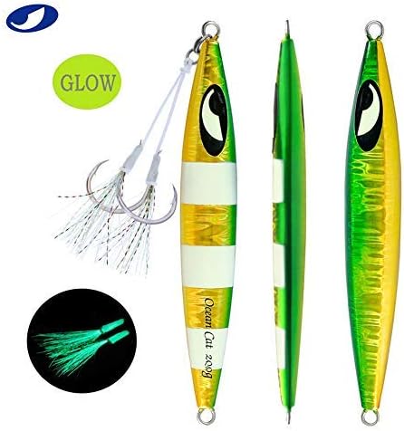 OCEAN CAT Lead Metal Flat Slow Fall Pitch Fishing Jigs Lures Sinking Vertical Jigging Bait with Butterfly Hook for Saltwater Fishing - Image 4