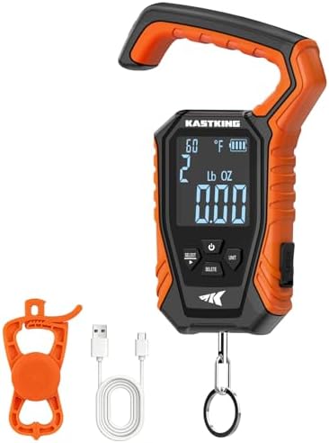 KastKing Weighmaster Digital Fish Scale with Lip Gripper, Orange by KastKing