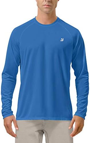 Roadbox Men's UPF 50+ UV Sun Protection Shirts, Long Sleeve Swim Rash Guard by Roadbox