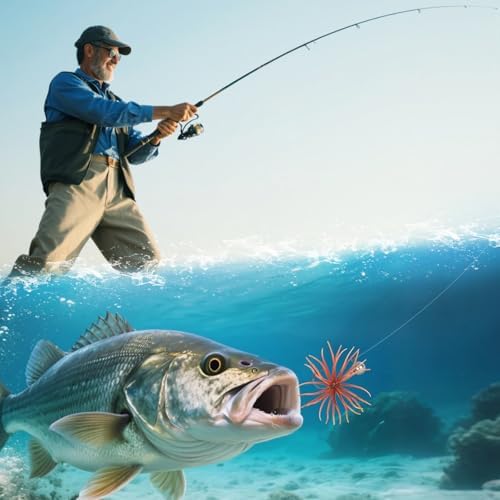 Silicone Soft Dice Fishing Lures: 12pcs Multiple Tentacles Slow Sink Soft Plastic Baits for Bass Drop Shot Finess Wacky Rig - Image 3