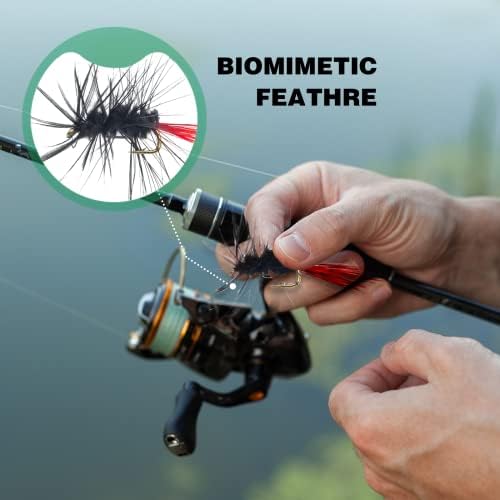 Fly Fishing Poppers, Topwater Fishing Lures Bass Crappie Bluegill Sunfish Panfish Trout Salmon Perch Steelhead Flies for Fly Fishing Bass Panfish Bluegill Trout Salmon - Image 6