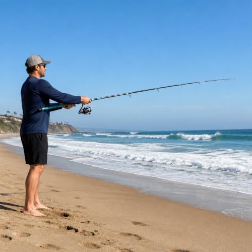 4-Piece Surf Fishing Rod,9-15 FT Saltwater Surf Spinning Fishing Rod - Image 7