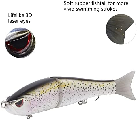 Bassdash SwimShad Glide Baits Jointed Swimbait Bass Pike Salmon Trout Muskie Fishing Lure - Image 4