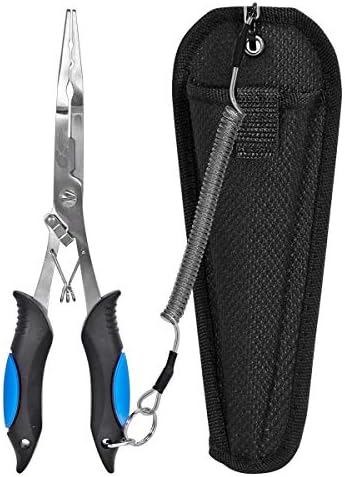 Fishing Pliers Saltwater Freshwater Long Nose Hook Remover Stainless Steel by Mygeromon