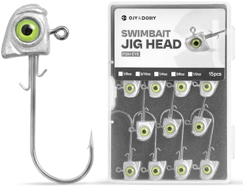 Fish Eye Swimbait Fishing Jig Heads for Bass Fresh&Saltwater by OJYDOIIIY