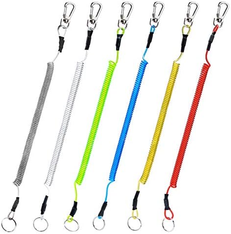 Booms Fishing T04 Fishing Lanyards Fishing Tool/Pole Safety Coil Lanyard Retractable Wire Inside Tup Cover by BoomsFishing