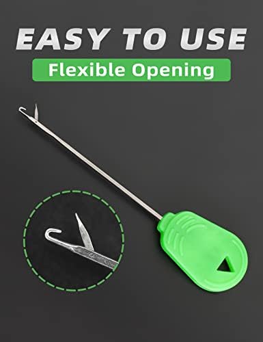 BLUEWING Bait Needle Hollowcore Splicing Tool, Latch Hook Rigging Needle for Offshore Bait Rigging & Loop Making - Image 2
