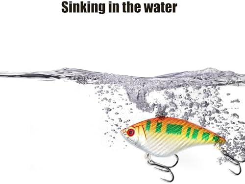 EXAURAFELIS Lipless Crankbait Fishing Lures Fishing Gear Vibration Lures VIB Lure with Treble Hook Swimbait FishingBait Sinking Lure for Bass Trout Walleye Redfish - Image 5