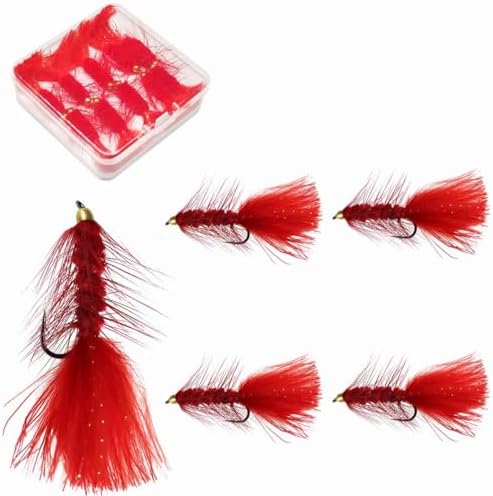 9Pcs Bionics Insects Nymph Flies Fly Fishing Lures Bait for Trout, Bass and Salmon-Streamer Wet Flies by Qievcrme