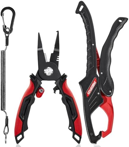 Piscifun 2pcs and 6pcs Fishing Tool Kit, Pliers and Fish Gripper by Piscifun