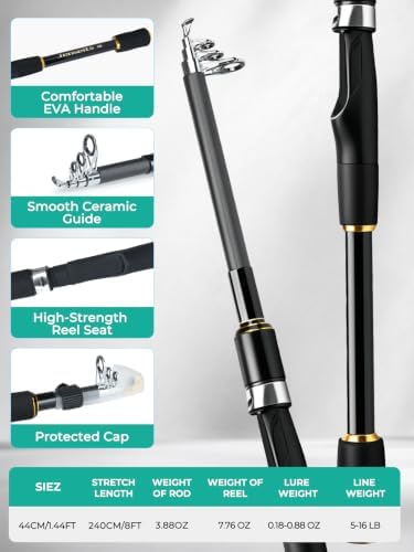 Jenseits Fishing Rods, Fishing Pole & Reel Combos for Freshwater Fishing - Image 3