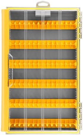 RUNCL 3700 Jig Tackle Storage, Waterproof Floating Lure Storage Box with Adjustable Dividers, Clear Rust-Proof Utility Tray for Terminal Tackle, Hooks and Sinkers by RUNCL