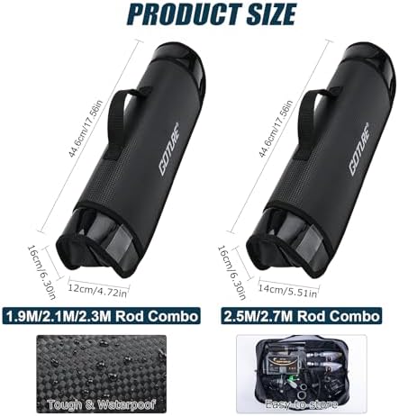 Goture 2-Pack Fishing Rod and Reel Combo with Carrier Bag,1.8M-2.7M - Image 6