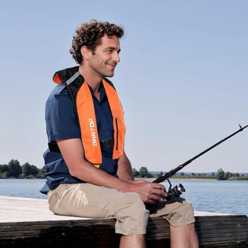 Owntop Manual Inflatable Swim Jacket, D-Ring Attachment, Storage Pocket with Zipper, 24g CO2 Cylinder Included, Low Profile for Kayak, Fishing, Paddle Sports - Image 6