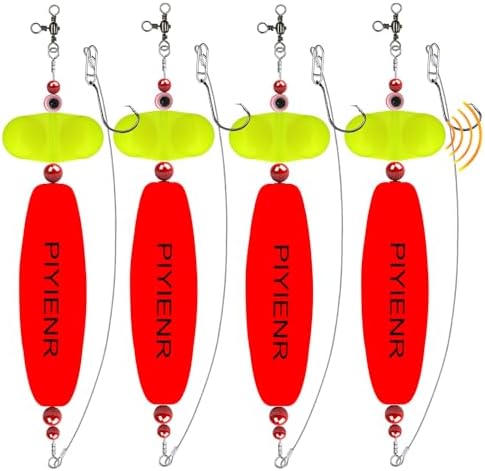 Catfish Rig Catfishing Tackle Floats with Rattler Santee Cooper Rig Equipment for Bank Fishing Peg Floats with Circle Hooks Bait Rigs by PIYIENR