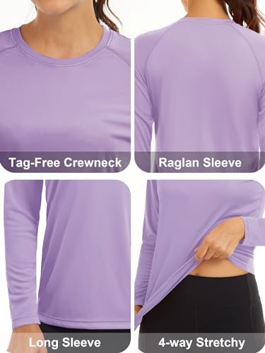 MAGCOMSEN Women's Long Sleeve Shirts UPF 50+ Sun Protection Shirts for Hiking Fishing Workout Rash Guard - Image 5
