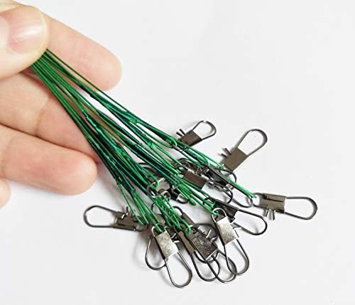 60pcs Fishing Wire Leaders Nylon-Coated Fishing Line Wire Leaders with Swivels and Snaps 6inch, 9inch, 12inch - Image 5