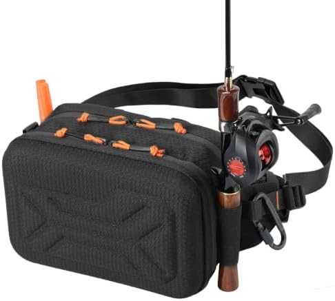 AUMENТAR Fishing Waist Bag, Lure Fishing Fanny Pack, Hard Shell Tackle Bag by AUMENTAR