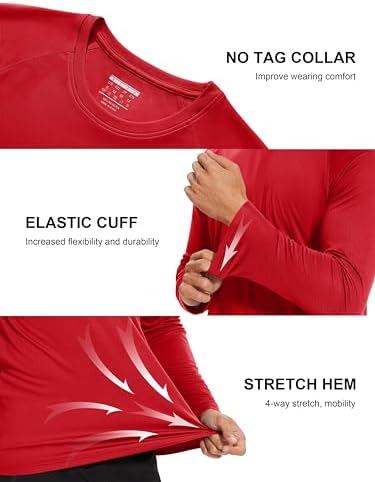 MAGCOMSEN Men's Long Sleeve Shirts UPF 50+ UV Sun Protection Athletic Shirts for Hiking Running Workout Rash Guard - Image 5