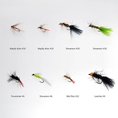 Bassdash Fly Fishing Assorted Flies Kit, Pack of 64 pcs Fly Lure Including Dry Flies, Wet Flies, Nymphs, Streamers, Terrestrials, Leeches and More, with Magnetic Fly Box - Image 3