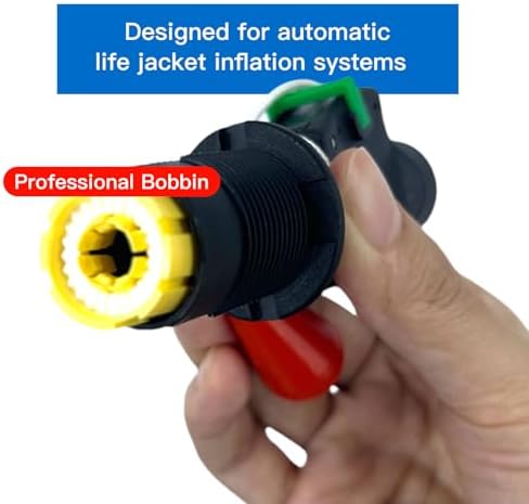 3PCS Inflatable Life Jacket Yellow Bobbin Replacement, Portable Life Vest Belt Bobbins Replacement Work with Automatic Inflator Device - Image 5
