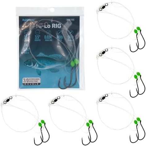 Hi-Lo Rig Saltwater Fishing Rigs, 6-Pack, 2/0,3/0 Octopus Hooks by Xubbwov