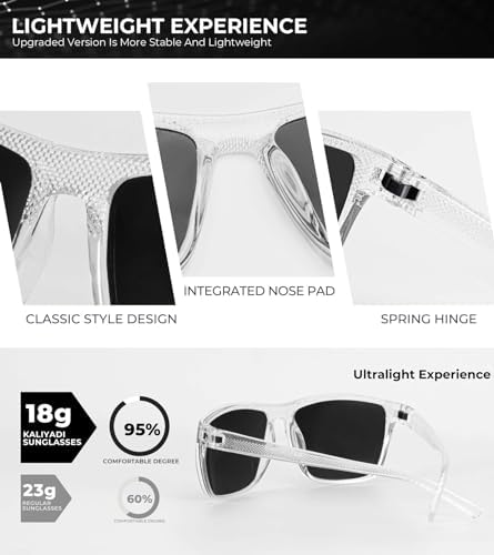 KALIYADI Polarized Sunglasses for Men, Lightweight Sun Glasses with UV Protection for Driving Fishing Golf - Image 4